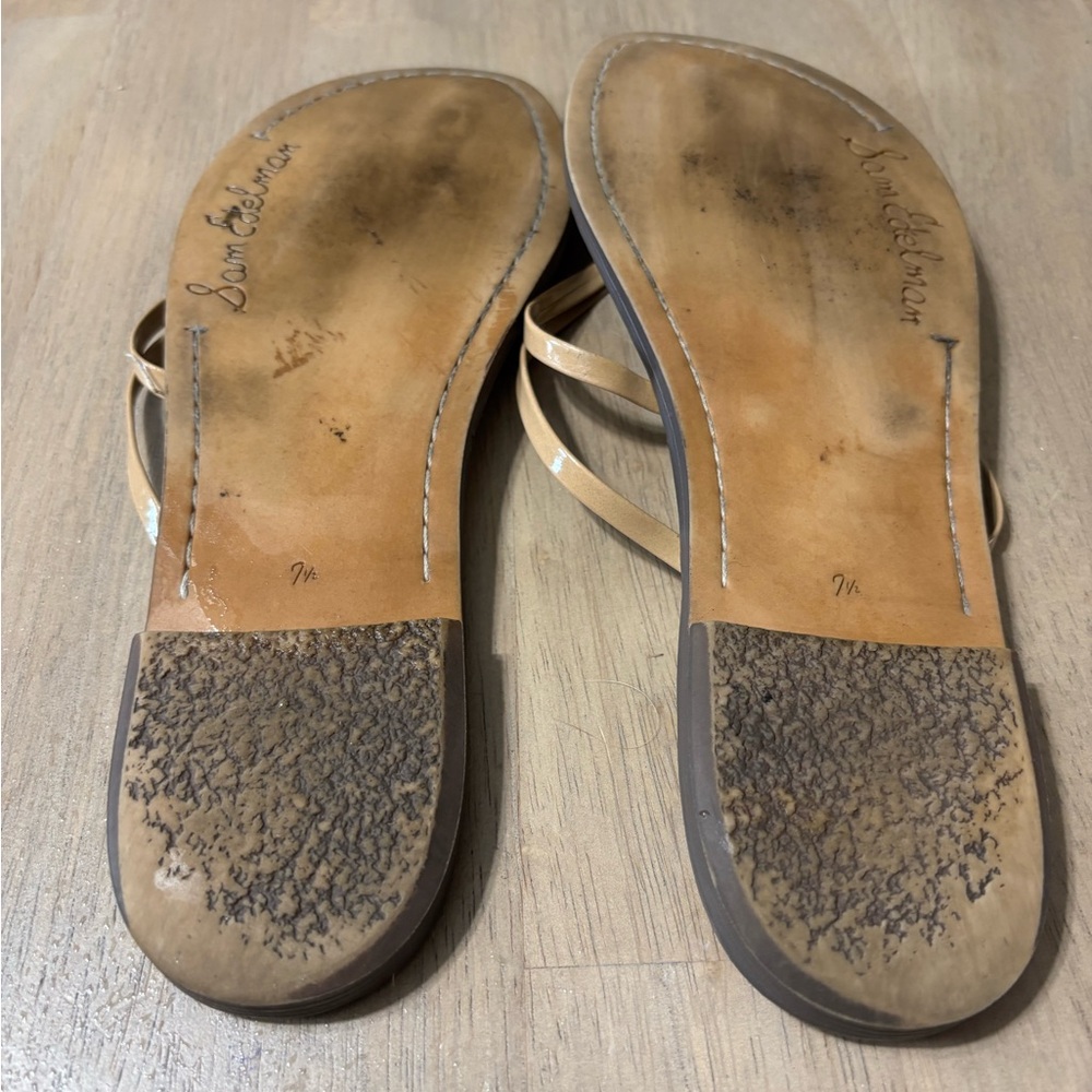 Sam Edelman Brown and Tan Paton Sandals size 7.5 - Picture 5 of 5